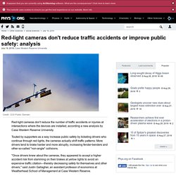 Red-light cameras don't reduce traffic accidents or improve public safety: analysis