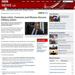 Syria: Cameron and Obama discuss military options