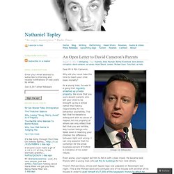 An Open Letter to David Cameron’s Parents « Nathaniel Tapley