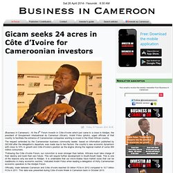 Gicam seeks 24 acres in Côte d’Ivoire for Cameroonian investors