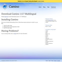 Camino. Download Camino 1.6.7 Multilingual