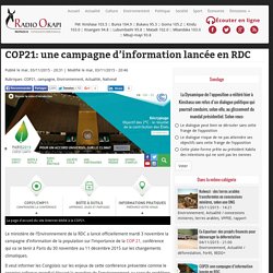 COP21: une campagne d’information lancée en RDC