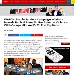 Bernie Sanders Campaign Workers Reveals Radical Plans To Use Extreme Violence With Groups Like Antifa To End Capitalism