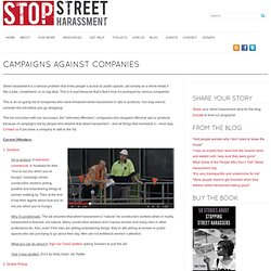 Campaigns against Companies- Stop Street Harassment