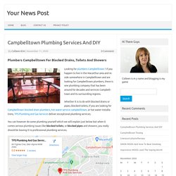 Campbelltown Plumbing Services And DIY – Your News Post