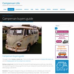 Campervan buyers guide
