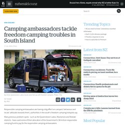 Camping ambassadors tackle freedom camping troubles in South Island