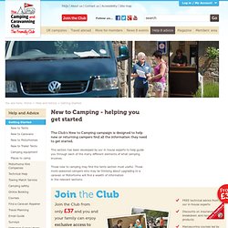 New to Camping - helping you get started - The Camping and Caravanning Club