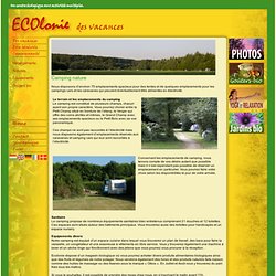 Camping nature d'ECOlonie