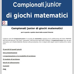 Campionati junior di Giochi matematici