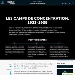 Les camps de concentration, 1933-1939