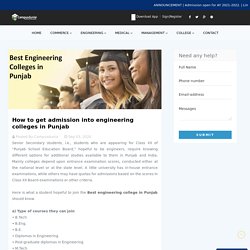 How to get admission into engineering colleges in Punjab