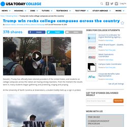 Trump win rocks college campuses across the country