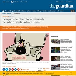 Campuses are places for open minds – not where debate is closed down