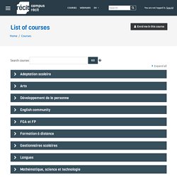 CampusRECIT: Course categories