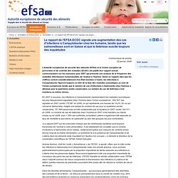EFSA 20/01/09 Le rapport de l'EFSA-ECDC signale une augmentation des cas d'infections à Campylobacter chez les humains, tandis q