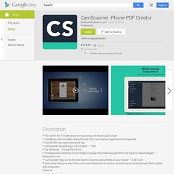 CamScanner -Phone PDF Creator - Aplicações Android no Google Play