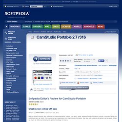 Download CamStudio Portable 2.6 r294 Beta / 2.0 Free - Capture computer activity and make AVI