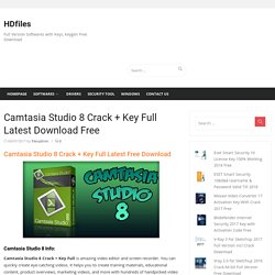 Camtasia Studio 8 Crack + Key Full Latest Download Free