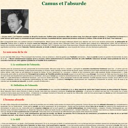Camus et l'absurde