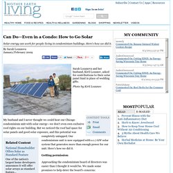 Can Do—Even in a Condo: How to Go Solar