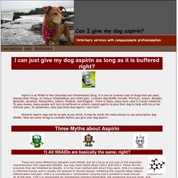 Can I give my dog or cat aspirin?