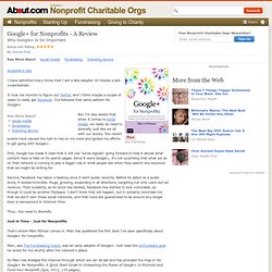 Google+ for Nonprofits - A Review