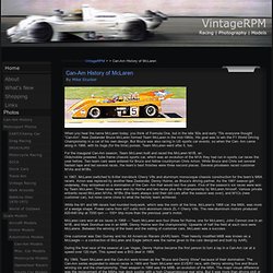 Can-Am History of McLaren