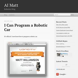 I can program a robotic car - AI Matt