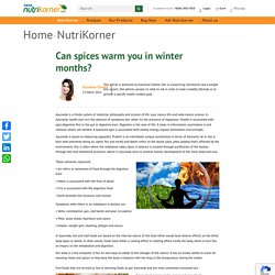 Can spices warm you in winter months?
