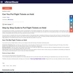 Can You Put Flight Tickets on Hold