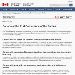 Canada at the 21st Conference of the Parties