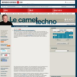 Radio-Canada: Accueil - Le carnet techno de Bruno Guglielminetti