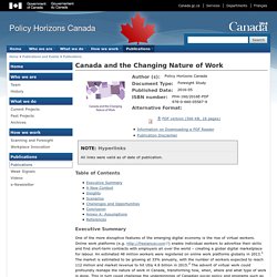 Canada and the Changing Nature of Work