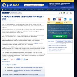 CANADA: Farmers Dairy launches omega-3 milk
