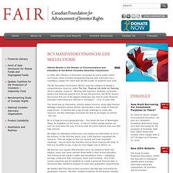 FAIR Canada » BC’s Mandatory Financial Life Skills Course