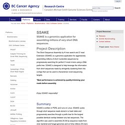 SSAKE — Canada's Michael Smith Genome Sciences Centre