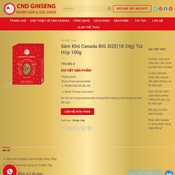 Sâm Khô Canada BIG SIZE(18-24g) Túi Hộp 100g - CNDGINSENG