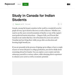 Study in Canada for Indian Students