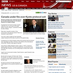 Canada Under Fire Over Kyoto Protocol Exit