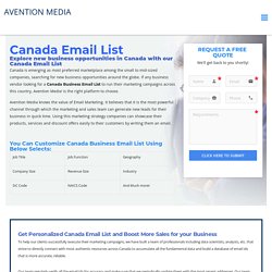 Canadian Email Address List