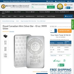 RCM 10 oz Silver Bars for Sale: Buy Royal Canadian Mint .9999 Pure Bullion Bars