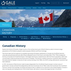 Canadian History Primary Sources, Databases & Resources