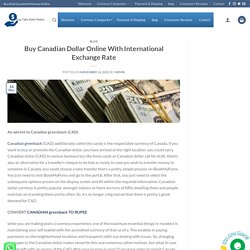 Buy Canadian Dollar Online