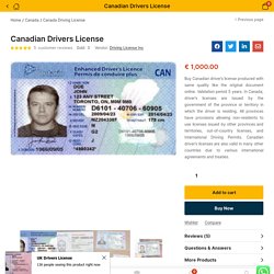 Buy Canadian Driving License Online