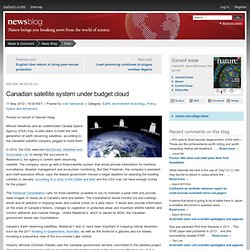 Canadian satellite system under budget cloud