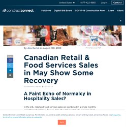 Canadian Retail & Food Services Sales in May Show Some Recovery