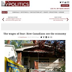 The wages of fear: How Canadians see the economy