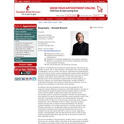 Canadian Blood Services - Société canadienne du sang - R&DBioDBranch