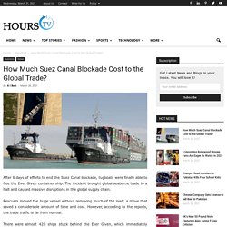 How Much Suez Canal Blockade Cost to the Global Trade?